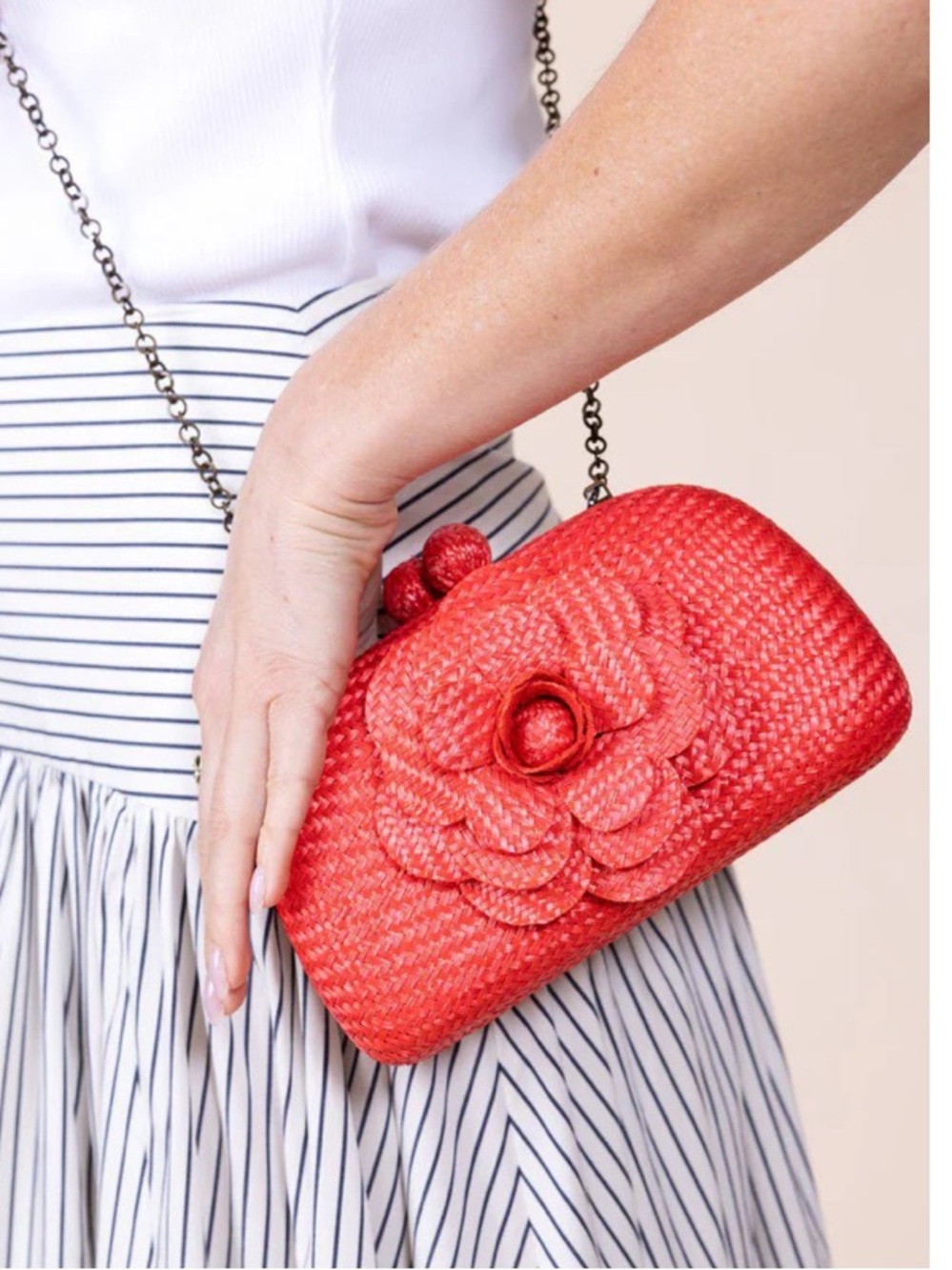 RARE nwot Serpui Mia Camelia Clutch bag